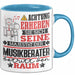Musikberater Geschenk Tasse Lustiger Spruch Erheben Sie Sich Der Musikberater Betritt den Raum Blau Trendation