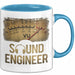 Toningenieur Ingenieurwesen Tasse Geschenk Lustige Geschenkidee Spruch Tontechniker Vu Meter Blau Trendation
