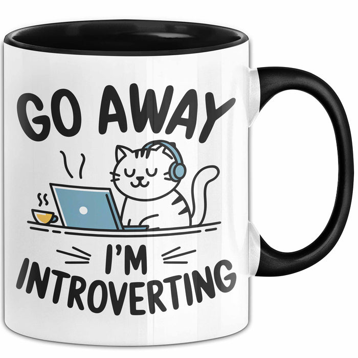 Introvert Tasse Geschenk Go Away I'm Introverting Geschenkidee Geburtstag Introvertierte