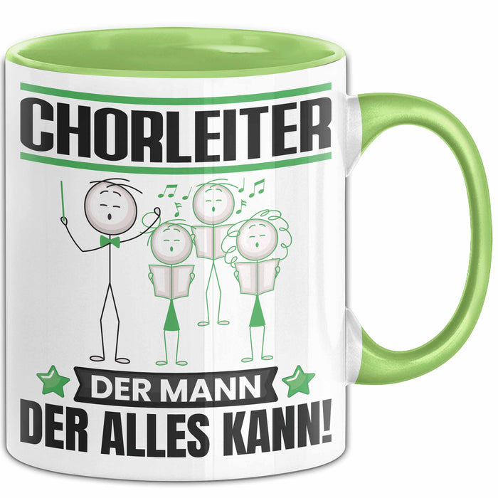 Chorleiter Tasse Geschenk für Chorleiter Der Mann Der Alles Kann Geschenkidee zum Geburtstag Grün Trendation