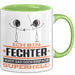 Fechter Geschenk Tasse Ich Bin Fechter Aber Sag Doch Einfach Superheld Lustige Geschenkdiee für Fechter Kaffee-Becher Grün Trendation