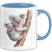 Koala Tierliebhaber Tasse Geschenk Lustige Geschenkidee Spruch Blau Trendation