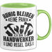 Handweker Tasse Geschenk Ruhig Bleiben Ich Bin Handwerker Und Regel Das Geschenkidee Grün Trendation