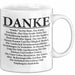 Danke Tasse Geschenk Lustige Geschenkidee Spruch Danke Weiß Trendation