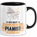 Pianist Geschenk Tasse So Gut Kann Nur Ein Pianist Aussehen Geschenkidee Kaffee-Becher Schwarz Trendation