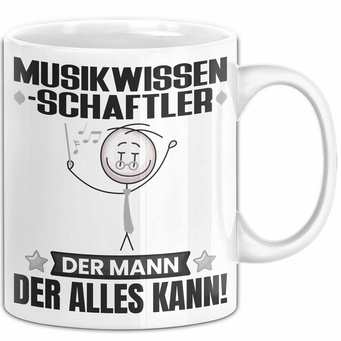 Musikwissenschaftler Tasse Geschenk für Musikwissenschaftler Der Mann Der Alles Kann Geschenkidee zum Geburtstag Weiß Trendation
