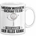 Musikwissenschaftler Tasse Geschenk für Musikwissenschaftler Der Mann Der Alles Kann Geschenkidee zum Geburtstag Weiß Trendation