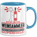 Weinsammler Geschenk Tasse Ich Bin Weinsammler Aber Sag Doch Einfach Superheld Lustige Geschenkdiee für Weinsammler Kaffee-Becher Blau Trendation