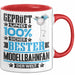 Modellbahnfan Geschenk Lustiger Spruch für Modellbahnfan Geschenkidee Bester Modellbahnfan Der Welt Rot Trendation