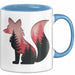Fuchs Tierliebhaber Tasse Geschenk Lustige Geschenkidee Spruch Blau Trendation