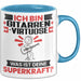 Gitarrenvirtuose Tasse Geschenk für Gitarrenvirtuose Geburtstag Lustiger Spruch Kaffee-Becher Was Ist Deine Superkraft Blau Trendation