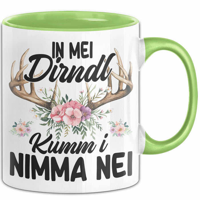 Oktober In Mei Dirndl Kumm I Nimma Nei Geschenk Tasse Becher Grün Trendation