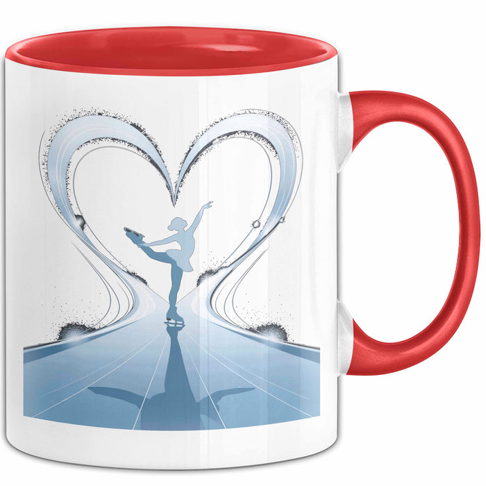 Eiskunstläufer Tasse Geschenk Lustige Geschenkidee Spruch Für Eis Künstler Rot Trendation