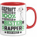 Rapper Geschenk Lustiger Spruch für Rapper Geschenkidee Bester Rapper Der Welt Rot Trendation