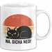Katze Tasse Geschenk Na Sicha Ned Geschenkidee Katzenliebhaber Kaffee-Becher Weiß Trendation