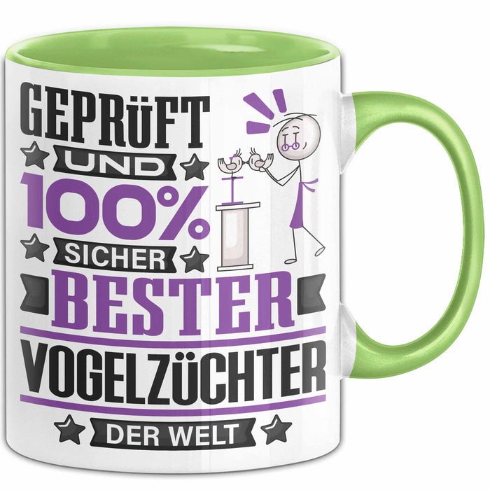 Vogelzüchter Geschenk Lustiger Spruch für Vogelzüchter Geschenkidee Bester Vogelzüchter Der Welt Grün Trendation
