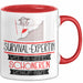 Survival-Expertin Weil Es Keinen Schöneren Beruf Gibt Tasse Geschenk für Eine Survival-Expertin Lustig Rot Trendation
