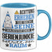 Serienjunkie Geschenk Tasse Lustiger Spruch Erheben Sie Sich Der Serienjunkie Betritt den Raum Blau Trendation