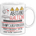 Trampolinspringerin Tasse Geschenk Lustig Abstand Halten Hochleistungs-Trampolinspringerin Mit Drang Zur Perfektion Bei Der Arbeit Weiß Trendation