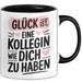 Office Arbeitskollege Tasse Geschenk Lustige Geschenkidee Spruch Glück Ist, Eine Kollegin Wie Dich Zu Haben Schwarz Trendation