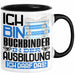 Buchbinder Ausbildung Tasse Geschenk Ich Bin Buchbinder In Der Ausbildung Ich Darf Das Geschenkidee Spruch Schwarz Trendation