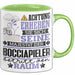 Bocciapieler Geschenk Tasse Lustiger Spruch Erheben Sie Sich Der Bocciapieler Betritt den Raum Grün Trendation