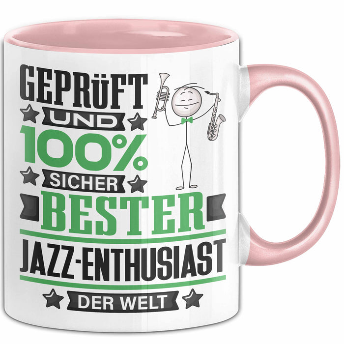 Jazz-Enthusiast Geschenk Lustiger Spruch für Jazz-Enthusiast Geschenkidee Bester Jazz-Enthusiast Der Welt Rosa Trendation