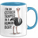 Vogel Tasse Geschenk Im An Ostrich Trapped In A Human Body Geschenkidee Blau Trendation