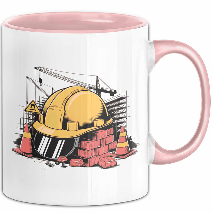 Bauarbeiter Tasse Geschenkidee Bauprofi Lustiger Spruch Geschenkidee Lustig Rosa Trendation