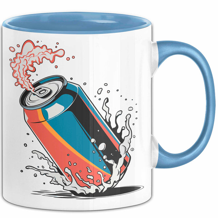Softdrink Fan Tasse Geschenkidee für Limo und Cola Liebhaber Blau Trendation