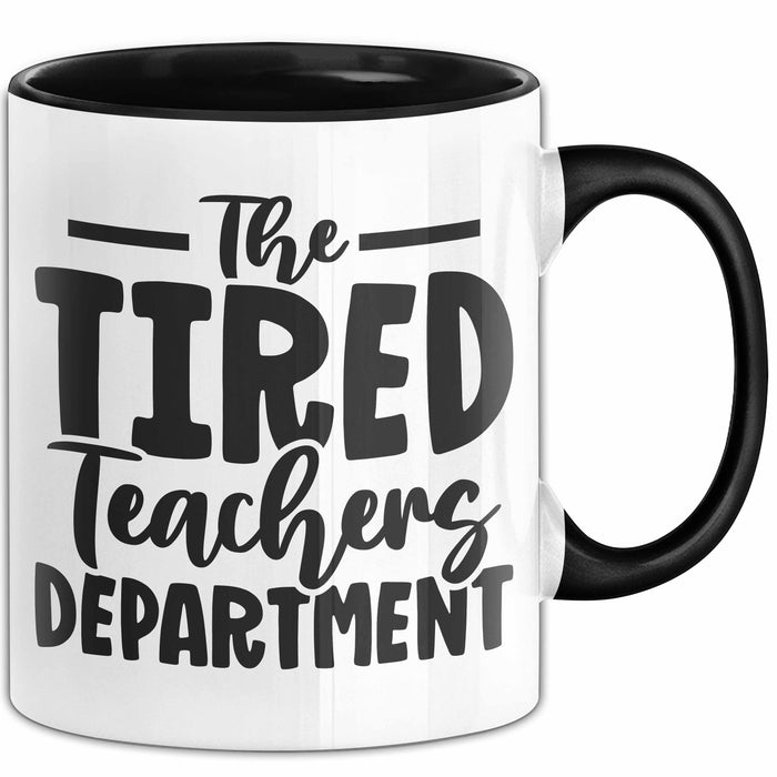 Lehrer Tasse Geschenk Müde The Tired Teacher Department Geschenkidee Lieblingslehrer Kaffee-Becher Trendation
