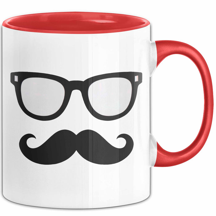 Hipster Tasse Geschenkidee für Trendsetter Rot Trendation
