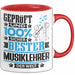 Musiklehrer Geschenk Lustiger Spruch für Musiklehrer Geschenkidee Bester Musiklehrer Der Welt Rot Trendation