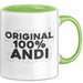 Andi Tasse Original 100% Andi Geschenk Grün Trendation