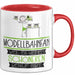 Modellbahnfan Weil Es Keinen Schöneren Beruf Gibt Tasse Geschenk für Eine Modellbahnfan Lustig Rot Trendation