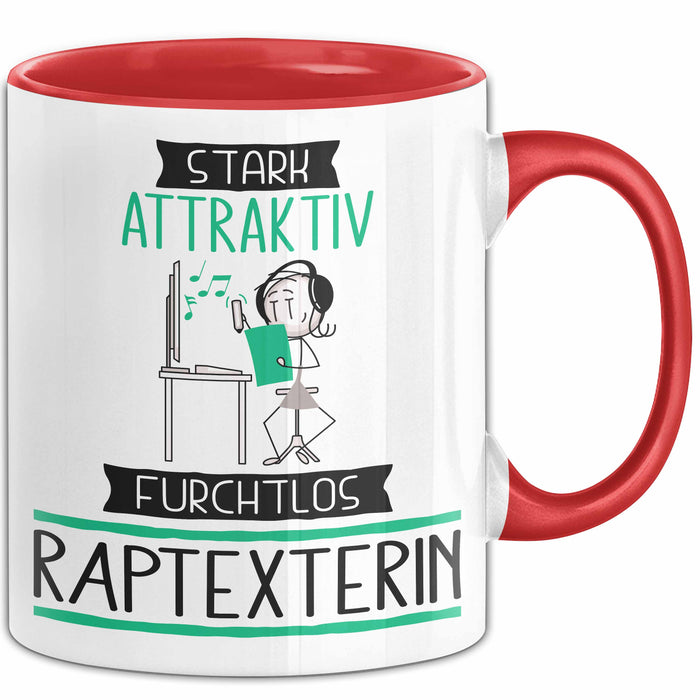 Raptexterin Tasse Geschenk Becher Stark Attraktiv Furchtlos Raptexterin Lustige Geschenkidee Rot Trendation