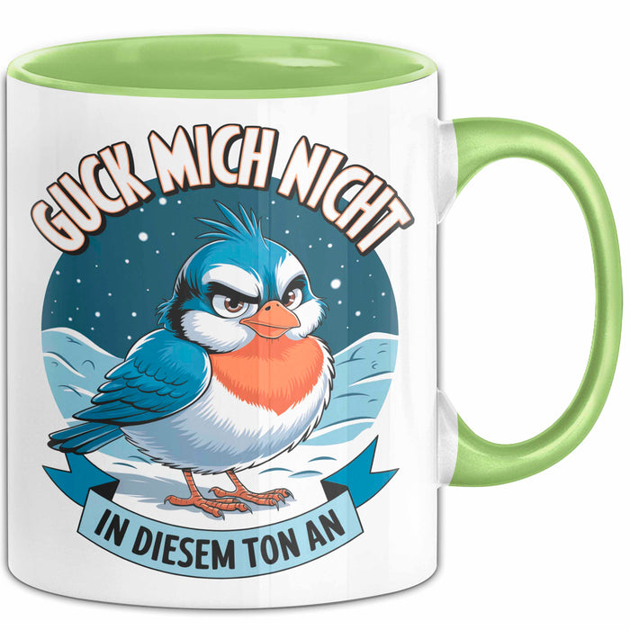 Sarkasmus Sarkastisch Tasse Geschenk Lustige Geschenkidee Guck Mich Nicht In Diesem Ton An Grün Trendation