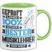 Musiklehrer Geschenk Lustiger Spruch für Musiklehrer Geschenkidee Bester Musiklehrer Der Welt Grün Trendation