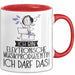 Geschenk für Elektronische Musikproduzentin Tasse Lustige Geschenkidee Geburtstag Ich Bin Elektronische Musikproduzentin Ich Darf Das Rot Trendation