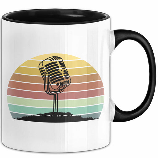 Sänger Tasse Geschenk Podcast Mikrophon Geschenkidee Mikrofon Becher Trendation