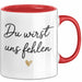 Büroarbeit Kollege Abschied Tasse Geschenk Lustige Geschenkidee Spruch Du Wirst Uns Fehlen Rot Trendation
