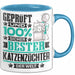 Katzenzüchter Geschenk Lustiger Spruch für Katzenzüchter Geschenkidee Bester Katzenzüchter Der Welt Blau Trendation