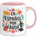 Spanischlehrer Unterricht Tasse Geschenk Lustige Geschenkidee Spruch En Español Por Favor Rosa Trendation