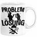 Backen Tasse Geschenk für Bäcker Männer Geschenkidee Problem und Lösung Backen Kochen Weiß Trendation