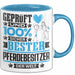 Pferdebesitzer Geschenk Lustiger Spruch für Pferdebesitzer Geschenkidee Bester Pferdebesitzer Der Welt Blau Trendation