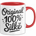 Silke Tasse Geschenk Original 100% Silke Geschenkidee Geburtstag Rot Trendation