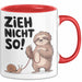 Faules Faultier Schnecke Tasse Geschenk Lustige Geschenkidee Zieh Nicht So Rot Trendation