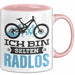 Radfahrer Tasse Geschenk Ich Bin Selten Radlos Fahrrad Spruch Rosa Trendation