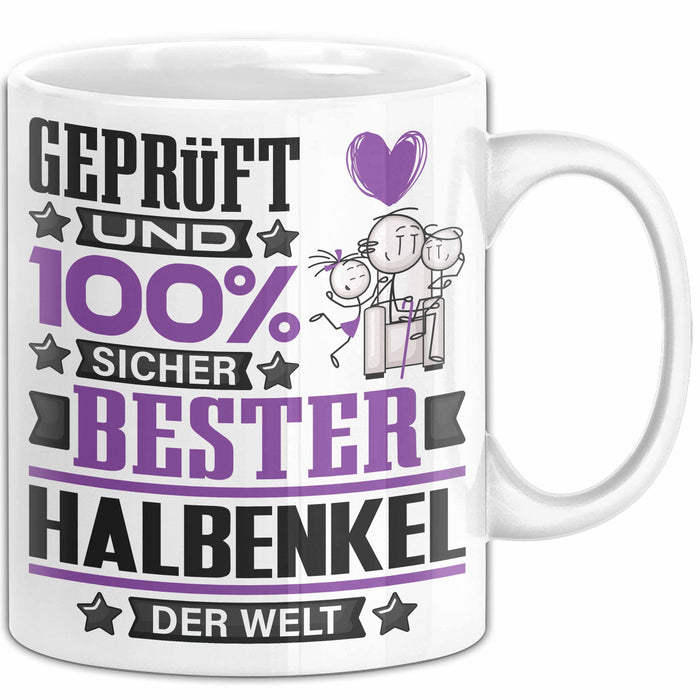 Halbenkel Geschenk Lustiger Spruch für Halbenkel Geschenkidee Bester Halbenkel Der Welt Weiß Trendation
