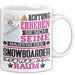 Snowboarder Geschenk Tasse Lustiger Spruch Erheben Sie Sich Der Snowboarder Betritt den Raum Weiß Trendation